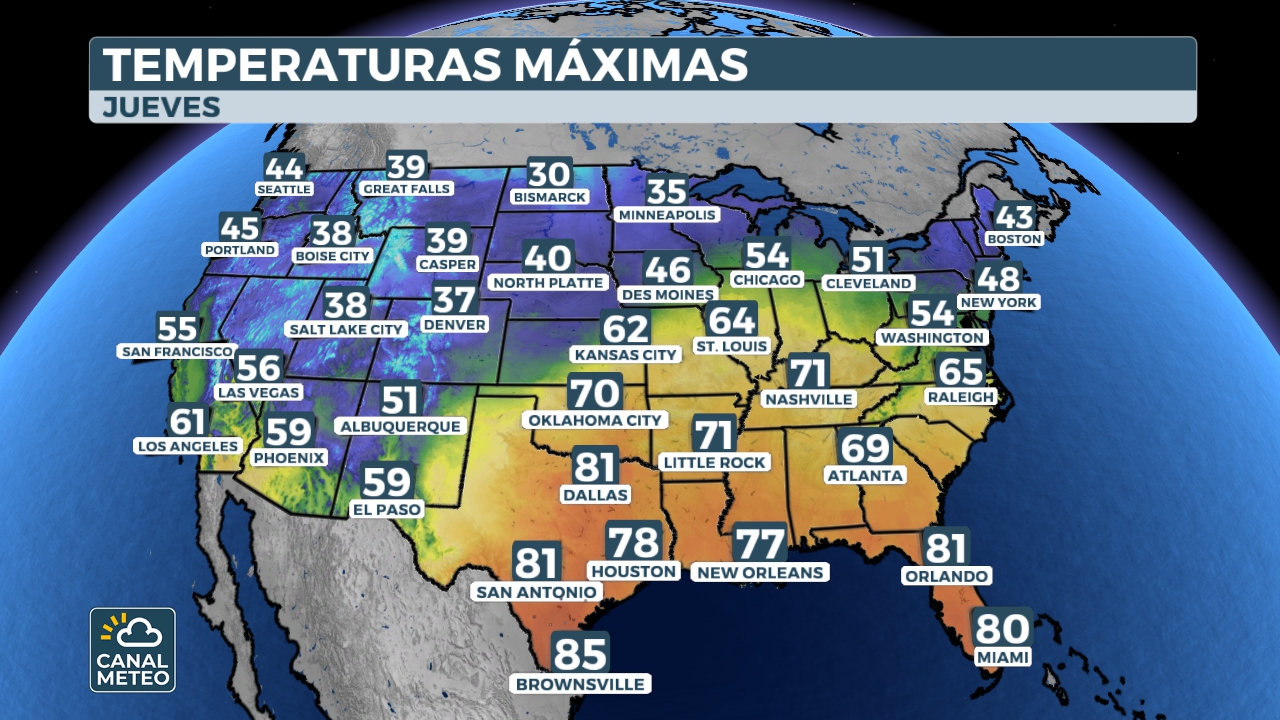 Temperaturas máximas